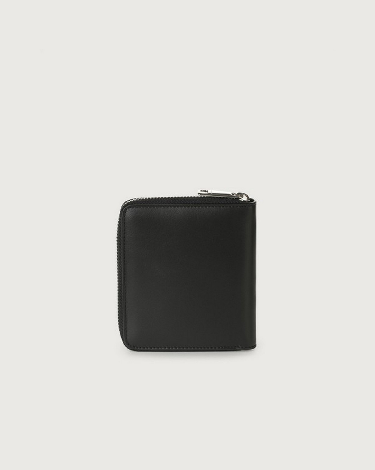 ORCIANI. Liberty small leather wallet with zip. color Black
