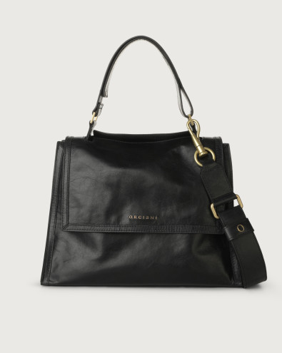 Sveva Notturno Medium leather handbag with strap