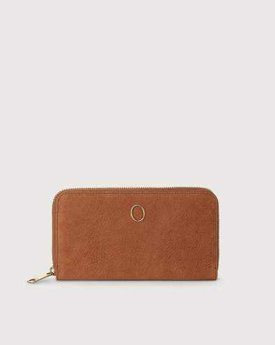 Nabucco zip-around nubuck leather wallet