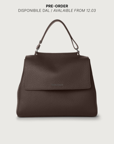 Sveva Soft Medium leather shoulder bag with shoulder strap