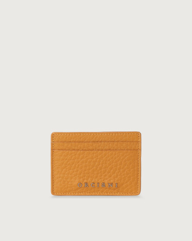 Soft leather card holder with RFID protection