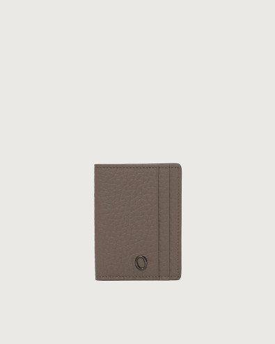 Soft hinge opening leather card holder