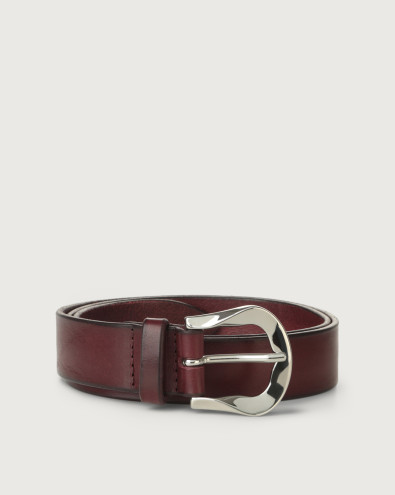 Bull soft leather belt 3 cm