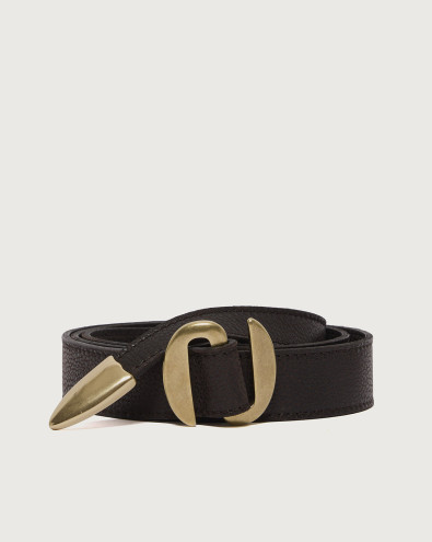 Broken O Pegaso B nubuck leather belt 3 cm