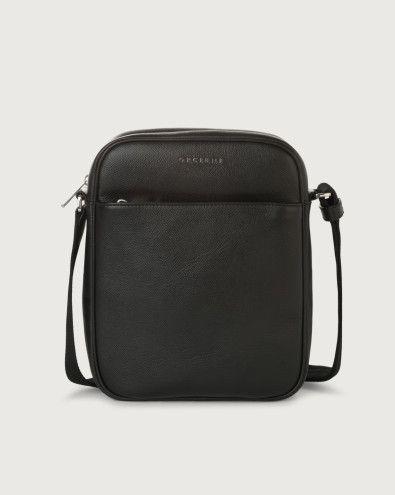 Timeless boarded leather crossbody bag