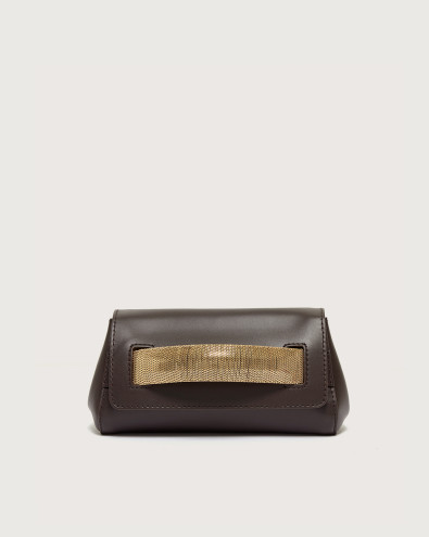 Gossip Nappa Chain leather clutch