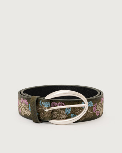 Nabucco Palm nubuck leather belt 3,5 cm