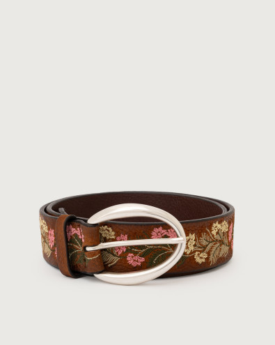 Nabucco Palm nubuck leather belt 3,5 cm