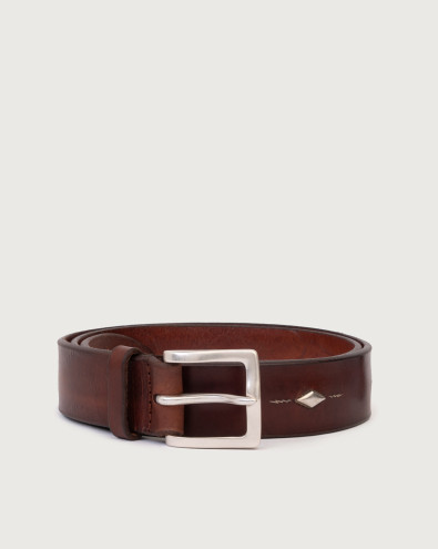 Bull Soapy studs leather belt 3,5 cm