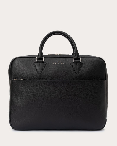 Micron slim dollar leather business bag