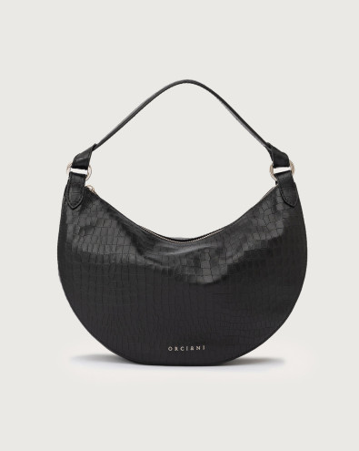 Dumpling M Cocco embossed nappa leather shoulder bag