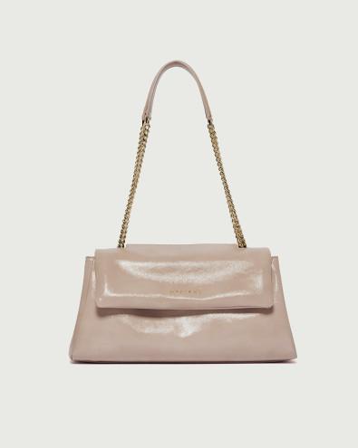 Sveva Vinly Longuette naplack leather shoulder bag