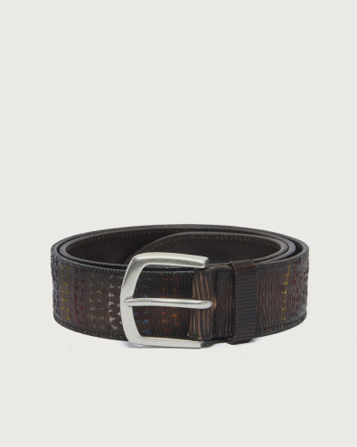 Blade Trait leather belt 4 cm