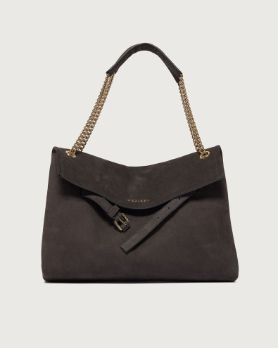 Venus Nabucco Midi nubuck leather shoulder bag