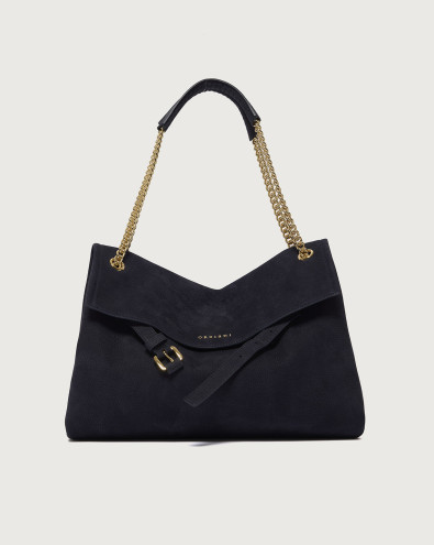 Venus Nabucco Midi nubuck leather shoulder bag