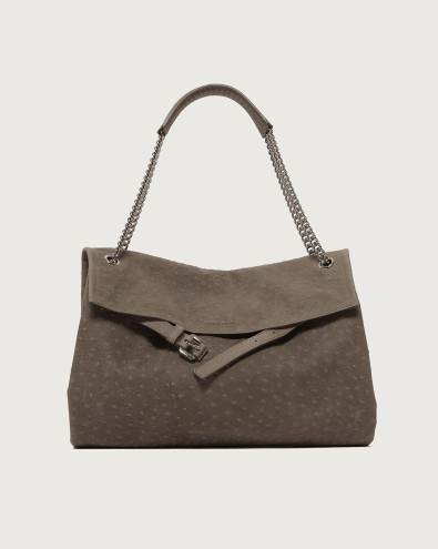 Venus Struzzo Midi leather shoulder bag