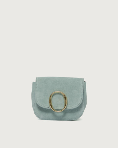 Mini Kate Peach suede leather bag charm