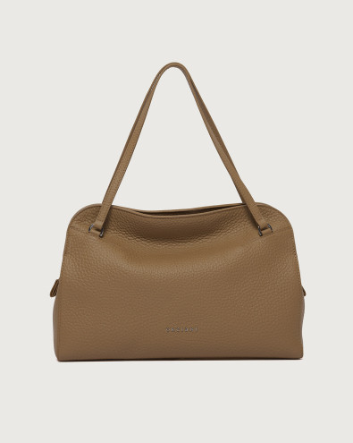 Lido Soft Midi grained leather shoulder bag