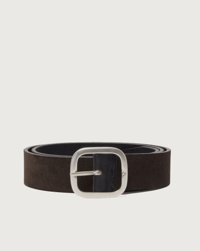 Cloudy Double reversible suede leather belt 3,5 cm