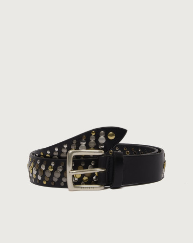 Bull Soft studs leather belt 3,5 cm