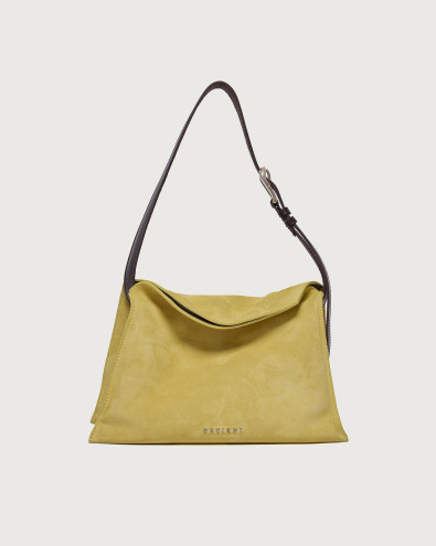 Trinity Peach Small suede shoulder bag
