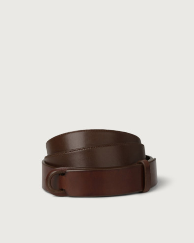 Bull leather Nobuckle belt