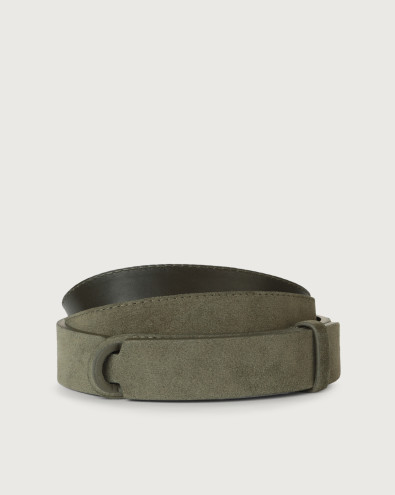 Suede Nobuckle belt