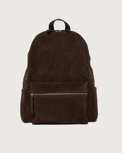 Laio Peach suede leather backpack