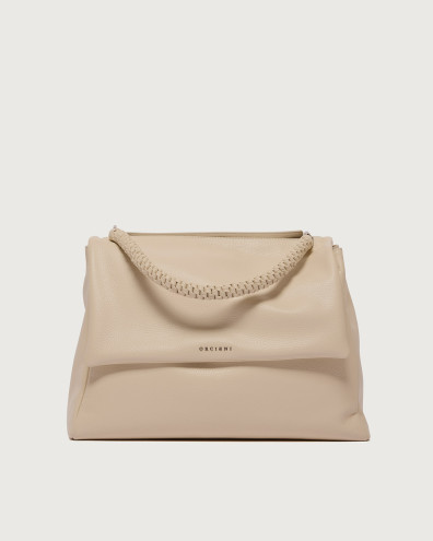 Sveva XL Sense Scooby leather shoulder bag with strap