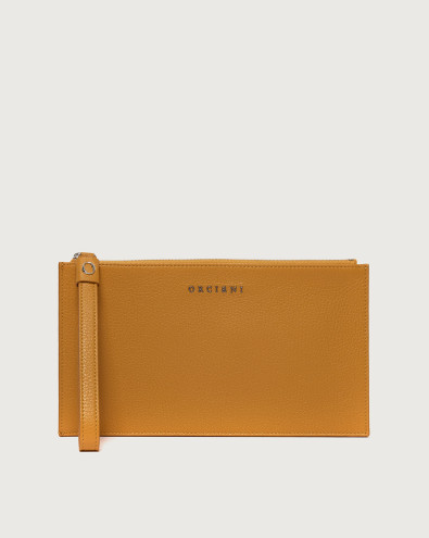 Micron leather pouch with wristband
