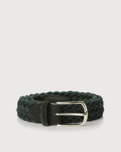 String braided stretch fabric belt