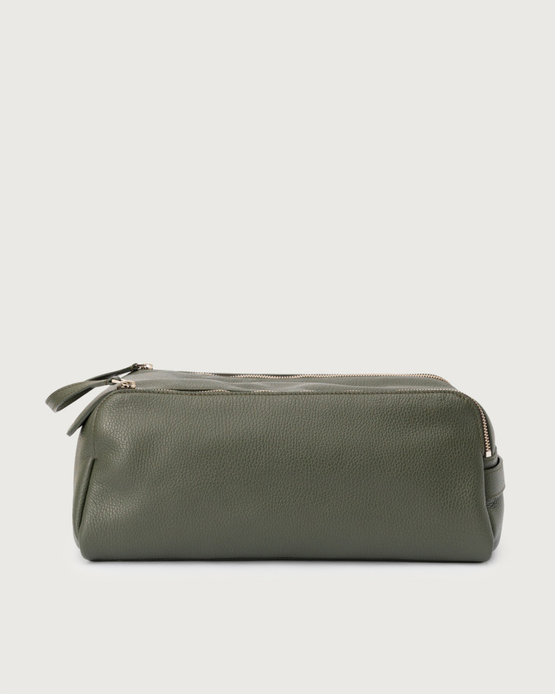 Micron leather shoe bag