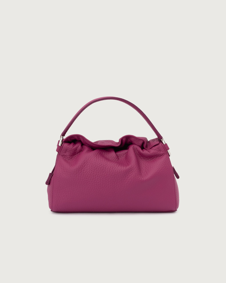 PUFFY Soft leather handbag with strap
