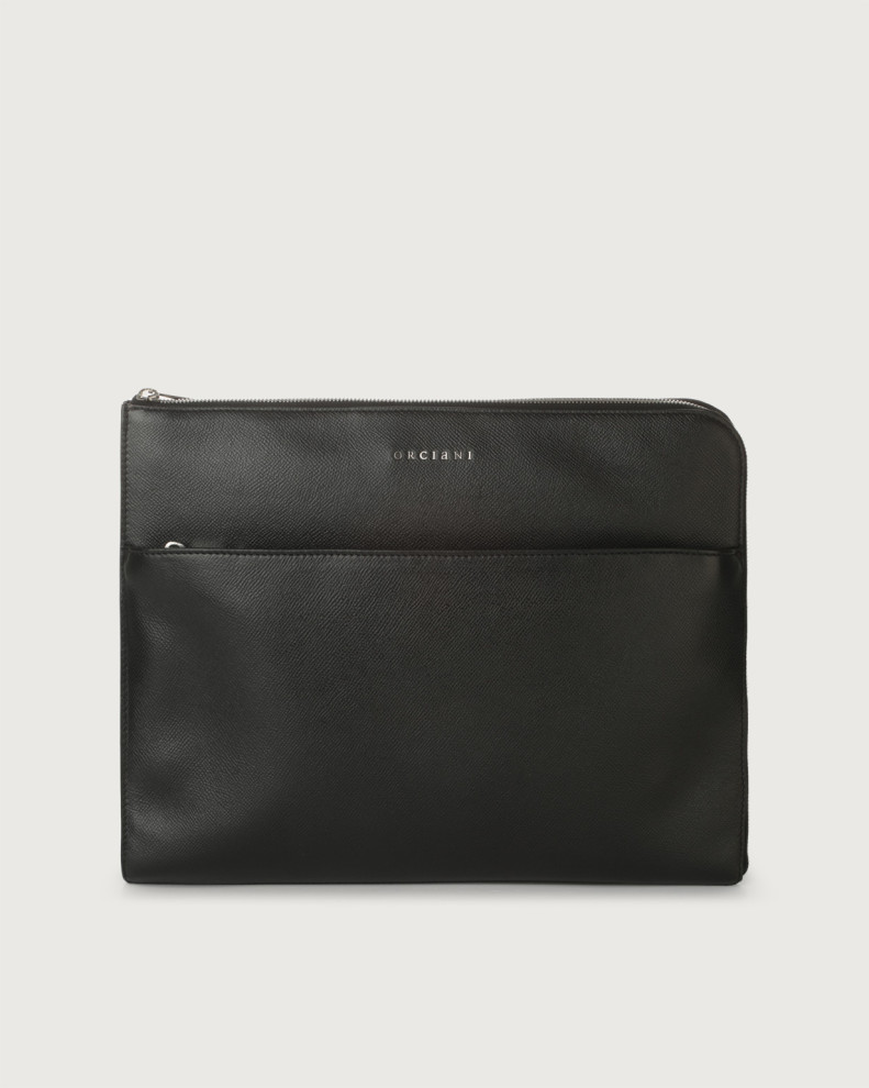 Timeless boarded leather document holder