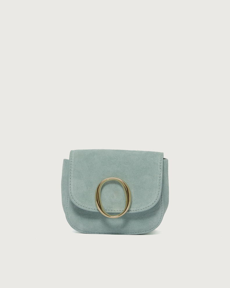 Mini Kate Peach suede leather bag charm