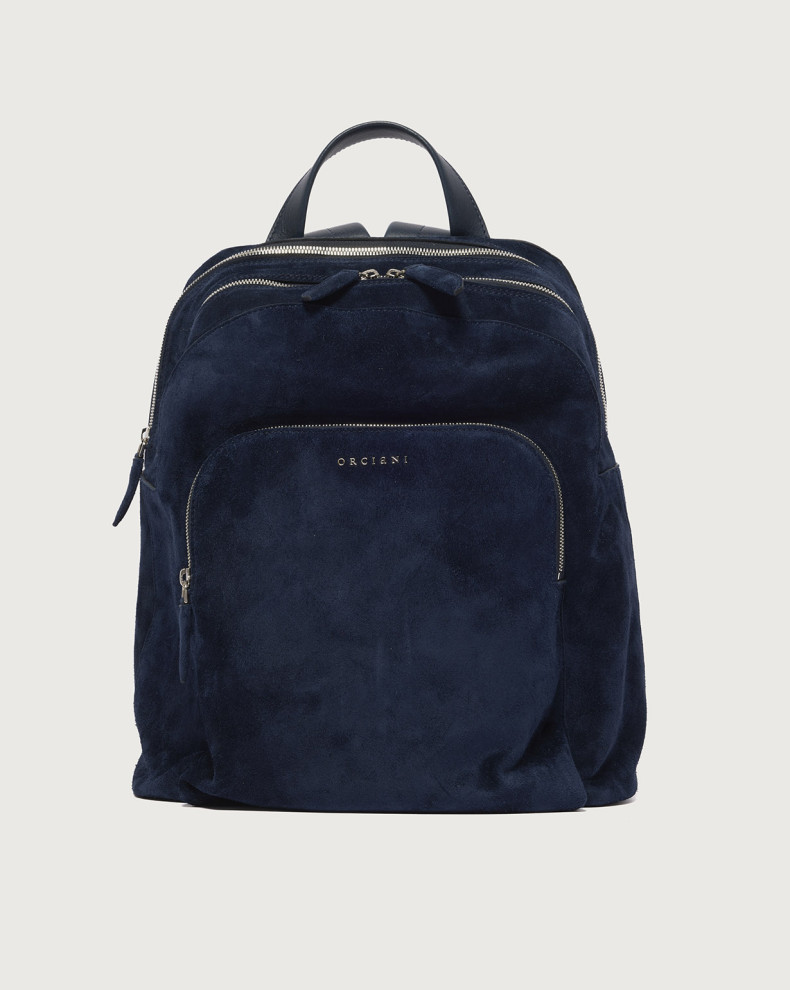 Work Peach suede leather backpack