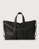 Micron leather weekender bag with strap