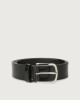 Bright classic patent leather belt