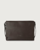 Chevrette leather messenger bag