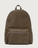 Laio Chevrette Woven leather backpack