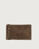 NoBuckle Peach suede leather pouch with wristband