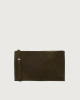 NoBuckle Peach suede leather pouch with wristband