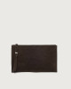 NoBuckle Peach suede leather pouch with wristband