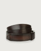 Buffer leather Nobuckle belt