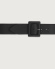 Orciani Soft high waist leather belt Grained leather Black