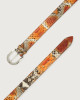 Orciani Naponos pyhton leather belt Python Leather Orange