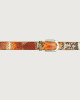 Orciani Naponos pyhton leather belt Python Leather Orange