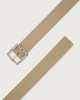 Orciani Soft high waist leather belt 5 cm Leather Sand