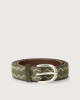 Orciani Cloudy Frame suede leather belt Suede Olive Green