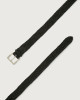 Orciani String woven leather belt Leather Black